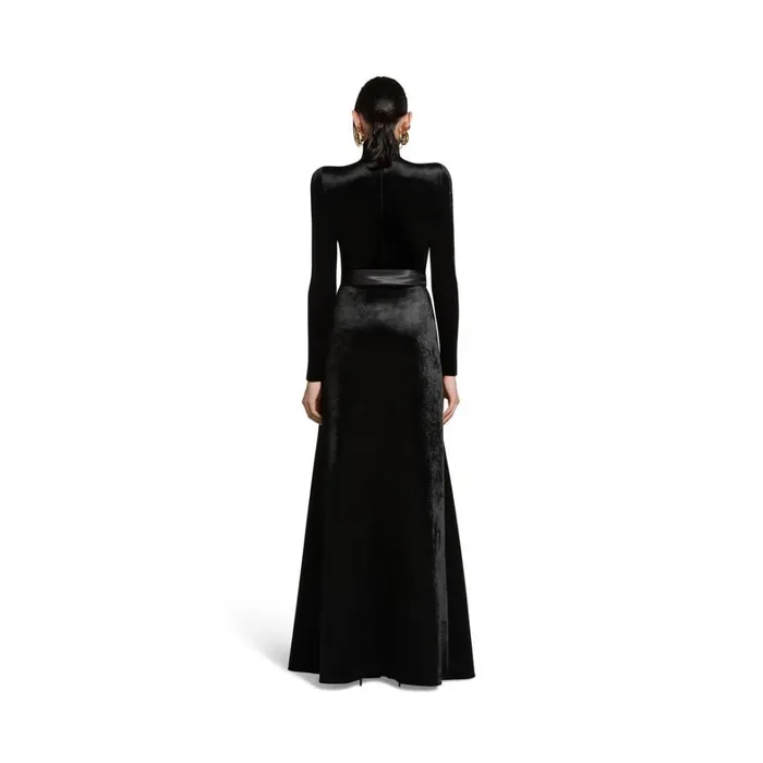 Women Tops and Shirts Balenciaga Round Shoulder Turtleneck In Black