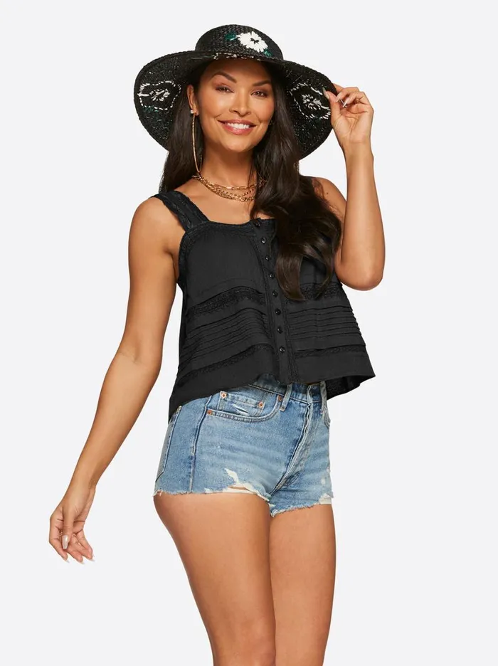 Women Tops and Tees Jessica Simpson Delilah Cami In Black