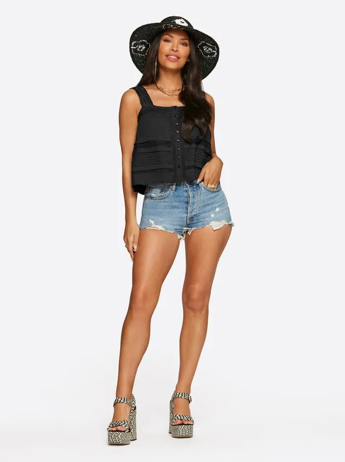Women Tops and Tees Jessica Simpson Delilah Cami In Black