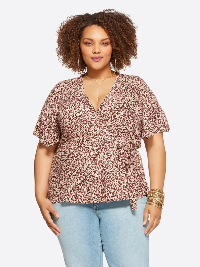 Women Tops and Tees Jessica Simpson Misha Top In Camo Leopard