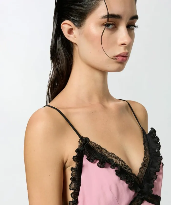 Women Topwear Pinko Silkblend Crepe Thin Shoulder Top Pinkpolignac Women Topwear Pinko Silkblend Crepe Thin Shoulder Top Pinkpolignac