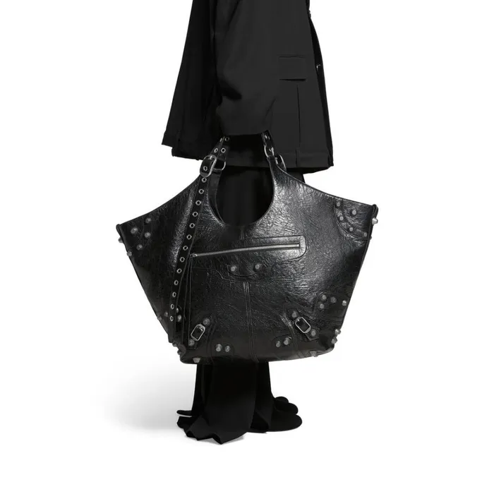 Women Tote Bags Balenciaga Le Cagole Large Carry All Bag In Black