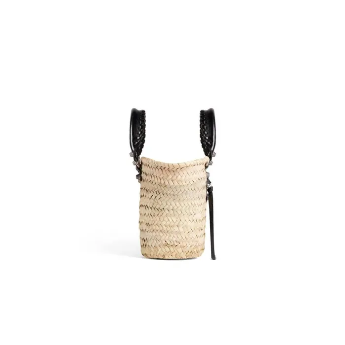 Women Tote Bags Balenciaga Le Cagole Small Basket In Beigeblack