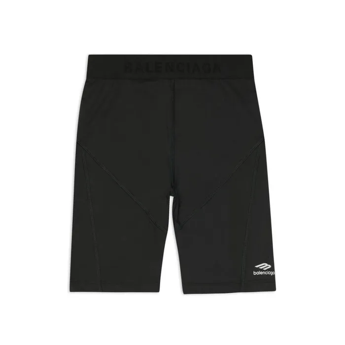 Women Trousers Balenciaga 3b Sports Icon Athletic Cut Shorts In Black