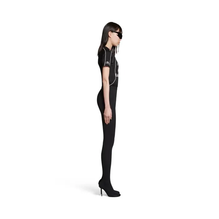 Women Trousers Balenciaga Anatomic Pantaleggings In Black