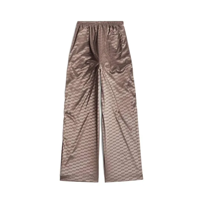Women Trousers Balenciaga Bb Monogram Loose Pyjama Trousers In Dark Beige