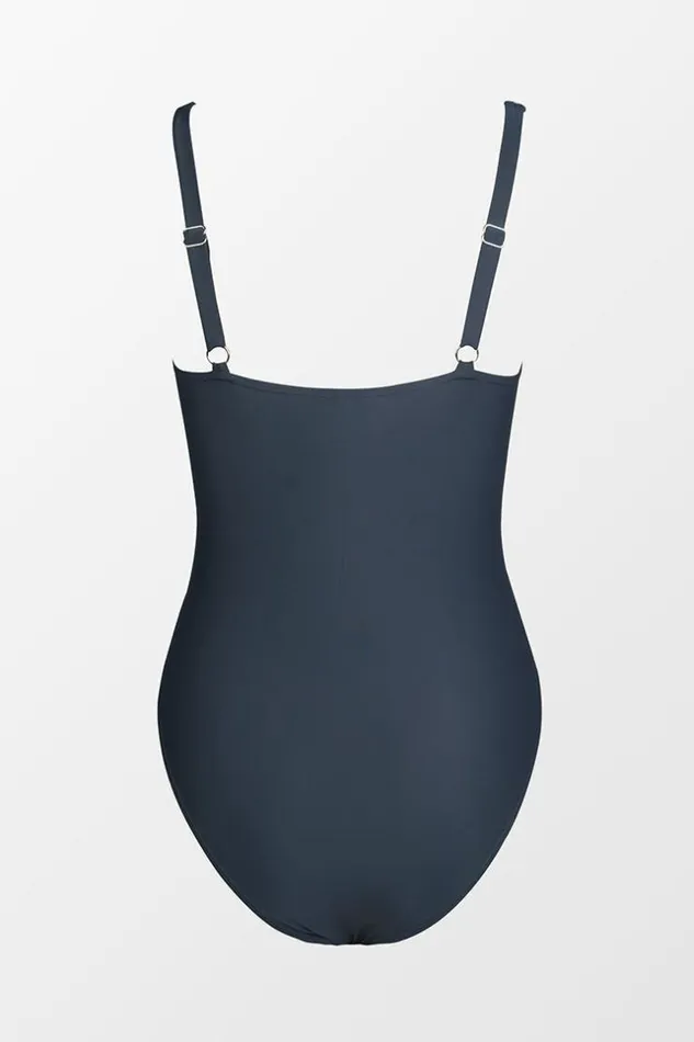 Women Tummy Control Swimsuits Cupshe La Vie En Rose Cutout Twisted One Piece Navy