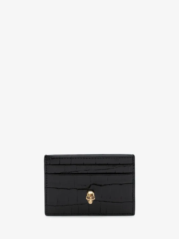 Women Wallets And Cardholders Alexander McQueen Skull Card Holder Black