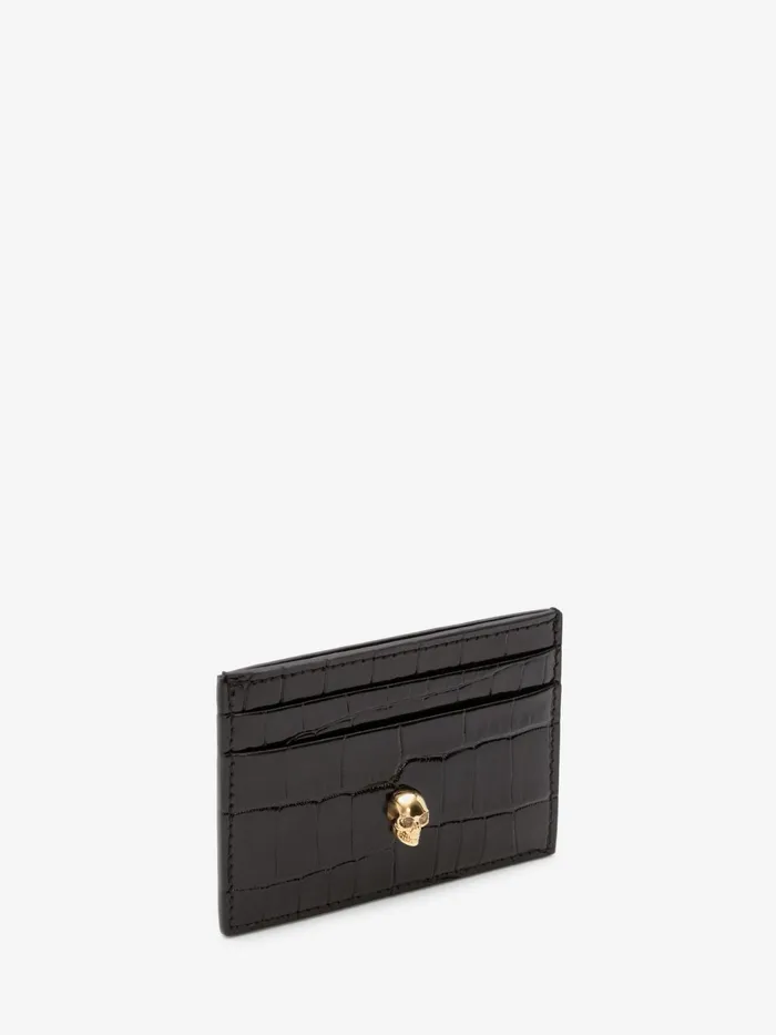 Women Wallets And Cardholders Alexander McQueen Skull Card Holder Black