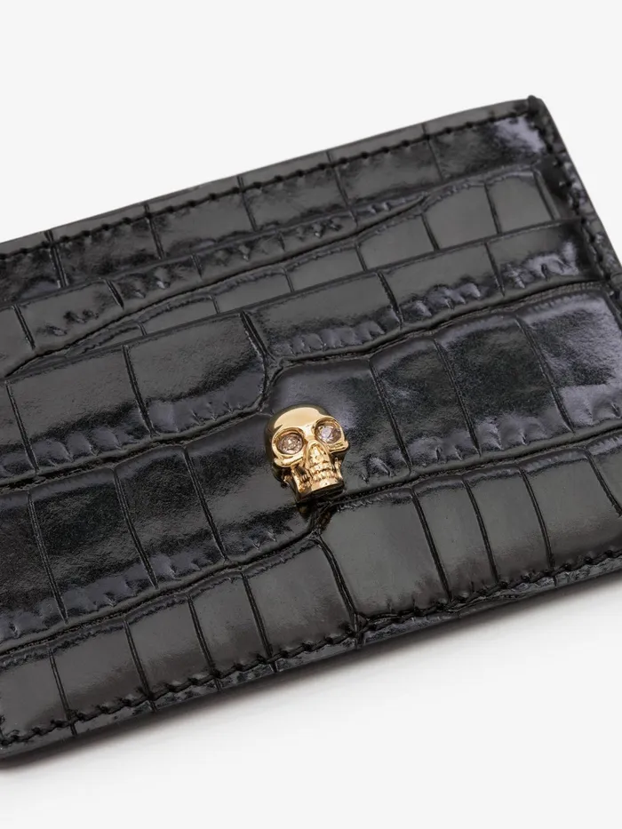 Women Wallets And Cardholders Alexander McQueen Skull Card Holder Black