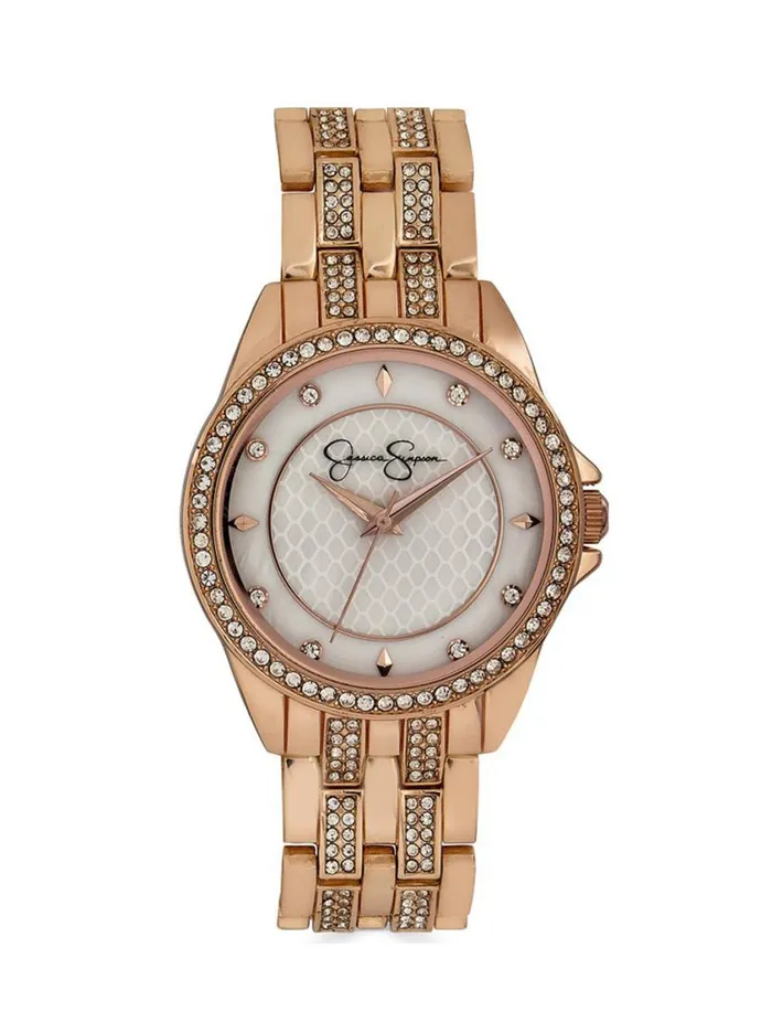 Women Watches Jessica Simpson Rose Gold Tone Mother Of Pearl Dial Bracelet Watch Women Watches Jessica Simpson Rose Gold Tone Mother Of Pearl Dial Bracelet Watch