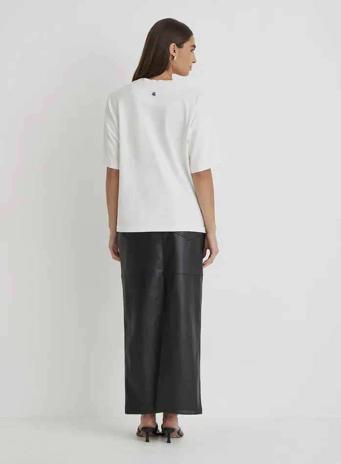 Women White Fourth Branded Oversized TShirt Hannah 4th and Reckless Athleisure