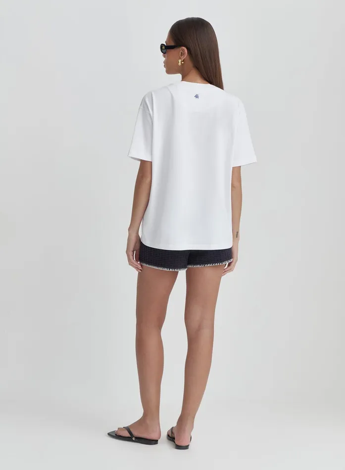 Women White St Tropez Slogan TShirt Laurent 4th and Reckless Athleisure