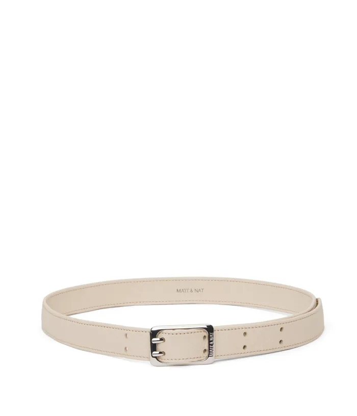 Women Zana Vegan Leather Waist Belt 8211 Purity Opal Matt and Nat Belts