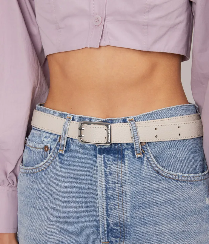 Women Zana Vegan Leather Waist Belt 8211 Purity Opal Matt and Nat Belts
