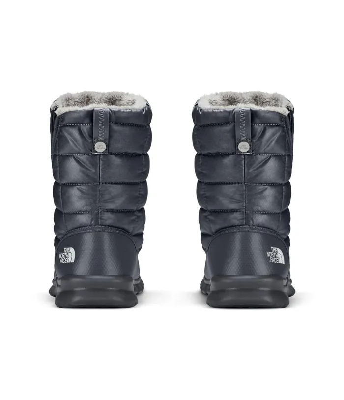 Womens Thermoball Eco Microbaffle Bootie Zip Zinc Greymicro Chip Grey The North Face Boots
