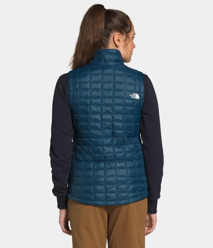 Womens ThermoBall Eco Vest Blue Wing Teal Matte The North Face Vests