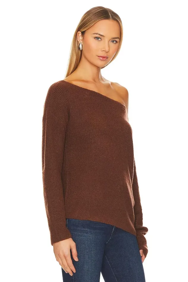 X Rachel Alayah Off Shoulder Sweater Brown Women Lovers and Friends Sweaters and Knits