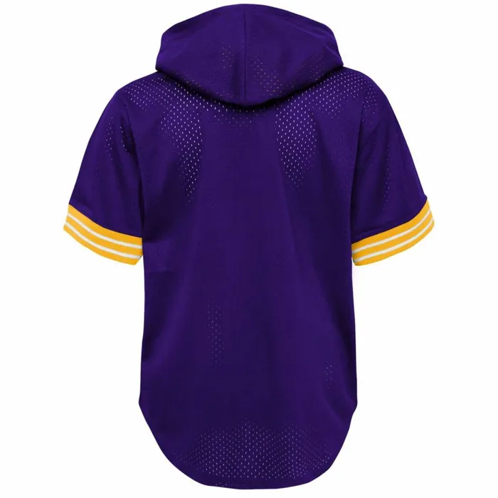 Youth Big Kids Mitchell and Ness Unbeaten SS Mesh Hoody Los Angeles Lakers Youth Big Kids Mitchell and Ness Unbeaten SS Mesh Hoody Los Angeles Lakers