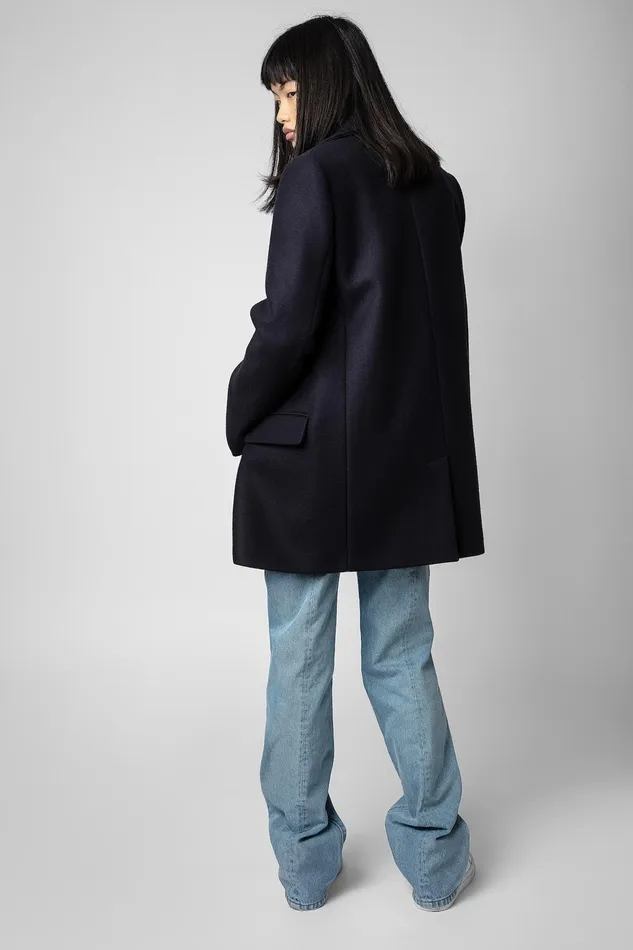 Zadig and Voltaire Coats VIOLET COAT NAVY 8211 Women Zadig and Voltaire Coats VIOLET COAT NAVY 8211 Women