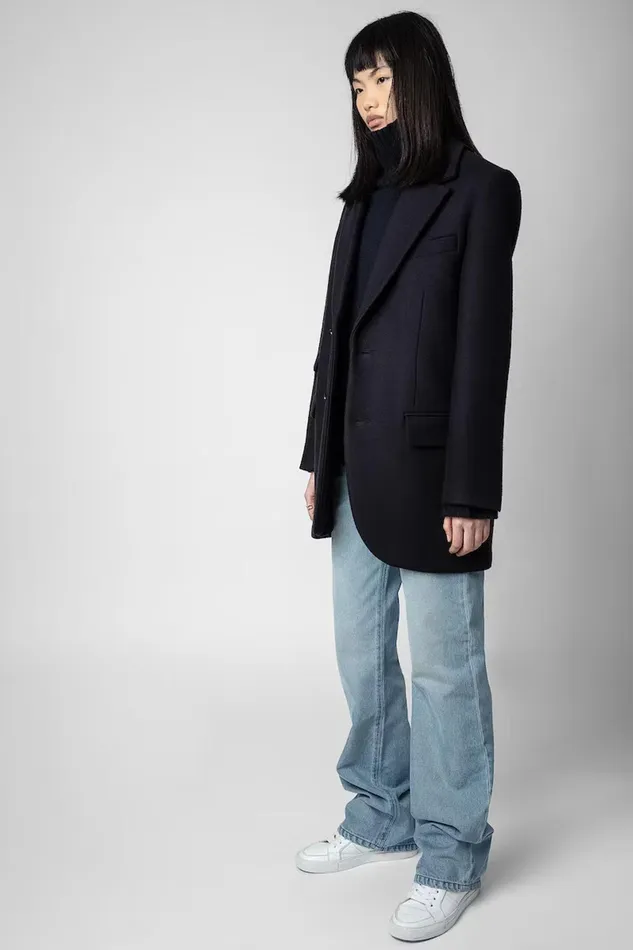 Zadig and Voltaire Coats VIOLET COAT NAVY 8211 Women Zadig and Voltaire Coats VIOLET COAT NAVY 8211 Women