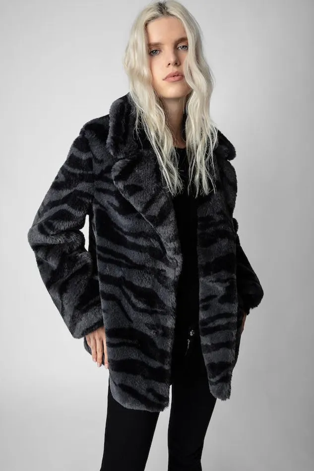 Zadig and Voltaire Jackets FERA TIGER BLACKGREY 8211 Women Zadig and Voltaire Jackets FERA TIGER BLACKGREY 8211 Women