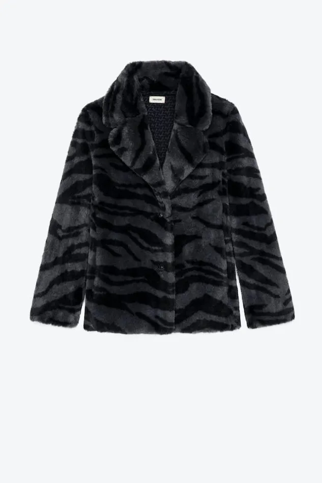 Zadig and Voltaire Jackets FERA TIGER BLACKGREY 8211 Women Zadig and Voltaire Jackets FERA TIGER BLACKGREY 8211 Women
