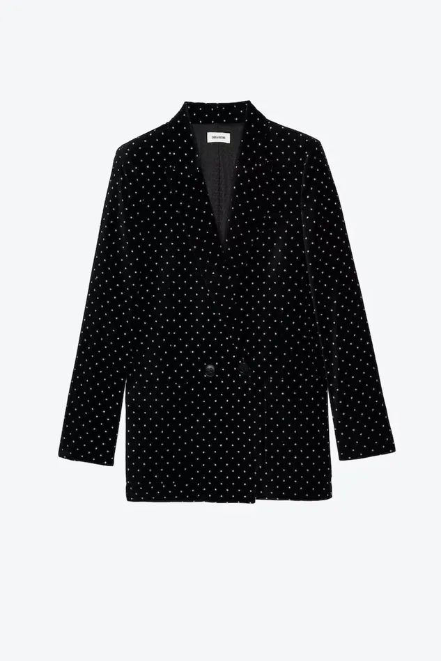 Zadig and Voltaire Jackets VISKO GLITTER DOTS BLACK 8211 Women Zadig and Voltaire Jackets VISKO GLITTER DOTS BLACK 8211 Women