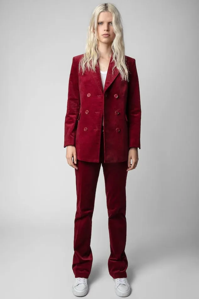 Zadig and Voltaire Pants PESTO VELVET W WINE 8211 Women