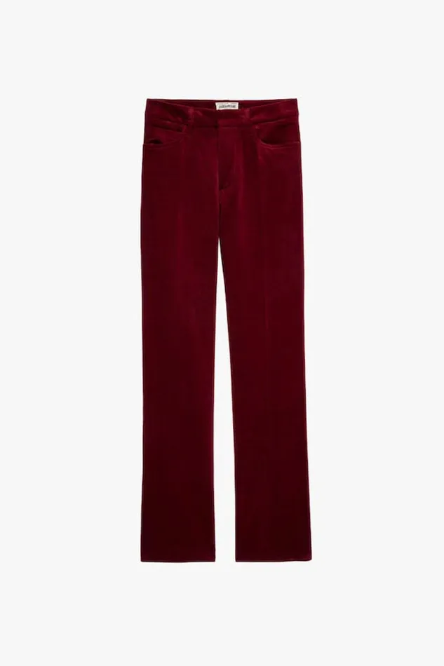 Zadig and Voltaire Pants PESTO VELVET W WINE 8211 Women Zadig and Voltaire Pants PESTO VELVET W WINE 8211 Women