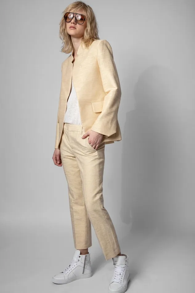 Zadig and Voltaire Pants POSH SPARKLE PANTS BUTTER 8211 Women Zadig and Voltaire Pants POSH SPARKLE PANTS BUTTER 8211 Women