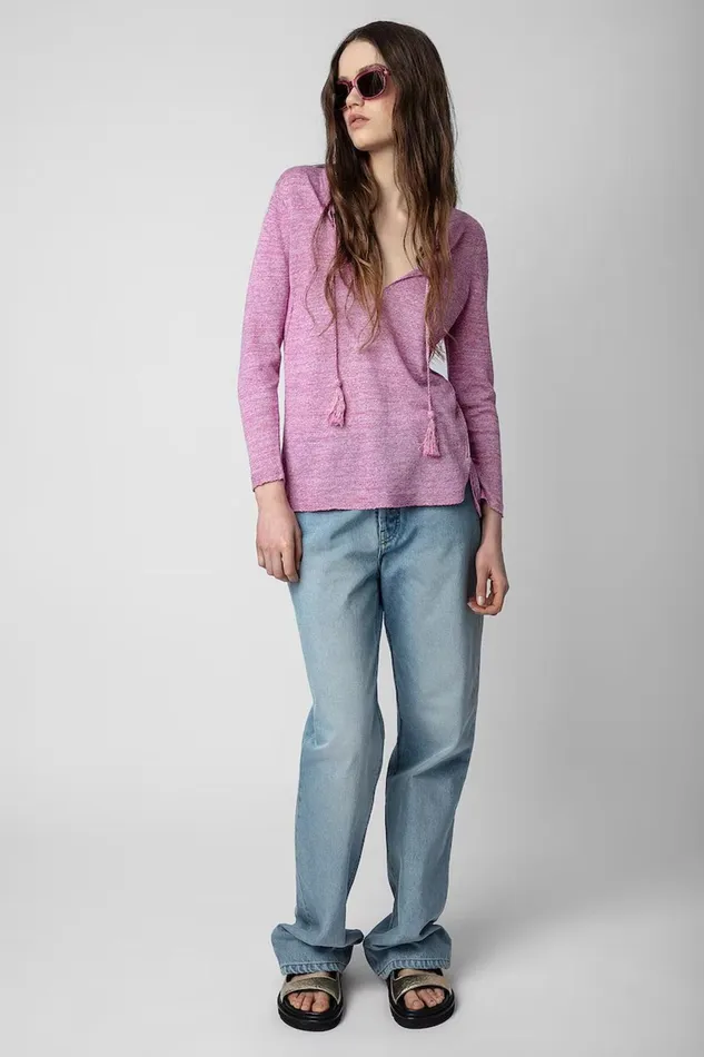 Zadig and Voltaire Sweaters and Knitwear AMBER LINEN PINK 8211 Women Zadig and Voltaire Sweaters and Knitwear AMBER LINEN PINK 8211 Women