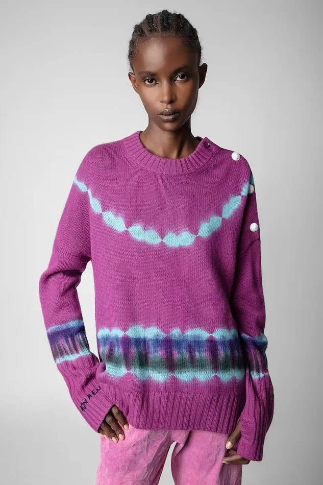 Zadig and Voltaire Sweaters and Knitwear MALTA WS TDYE MAUVE 8211 Women